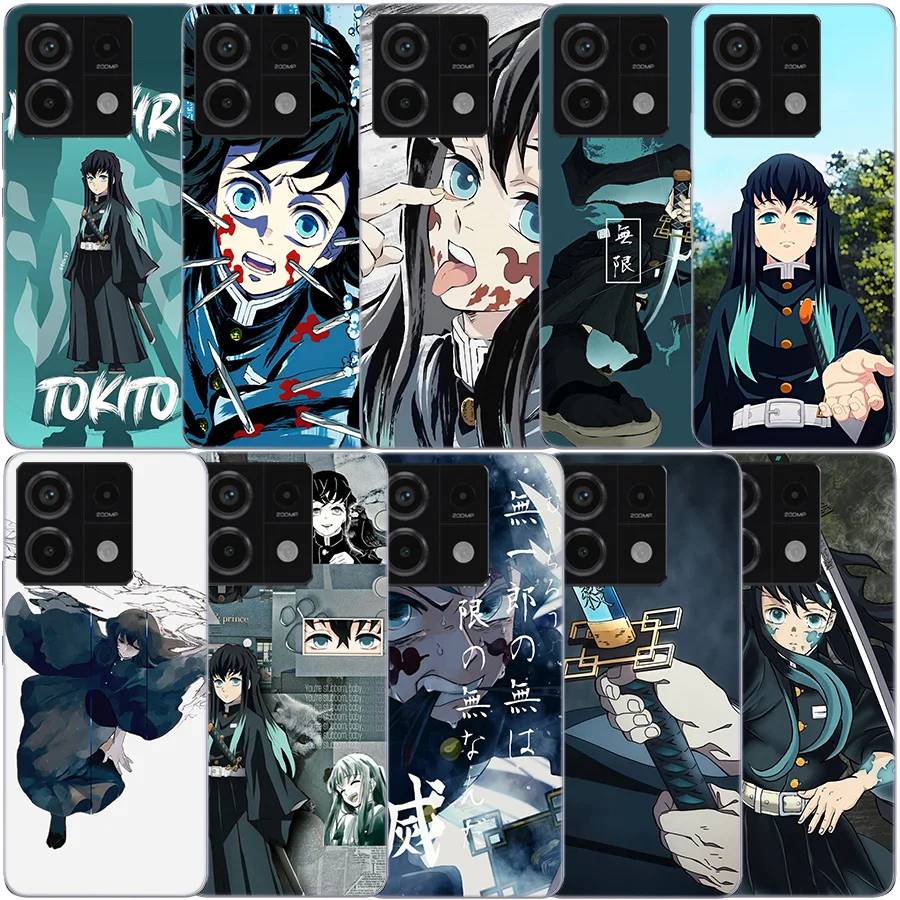 Muichiro Tokito Demon Slayer Clear Phone Case For Xiaomi Redmi Note 11 11S 11T 11E 10 10S 9 9S 9T 8 8T Pro 7 K70 K60 K20 TPU Pat