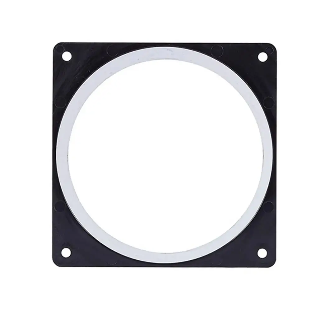 1Pcs 75/100/120/150mm Flange Connector Pipe Fitting Square Bottom Air Inlet And Outlet ABS Black Air Ducting Connection Flange