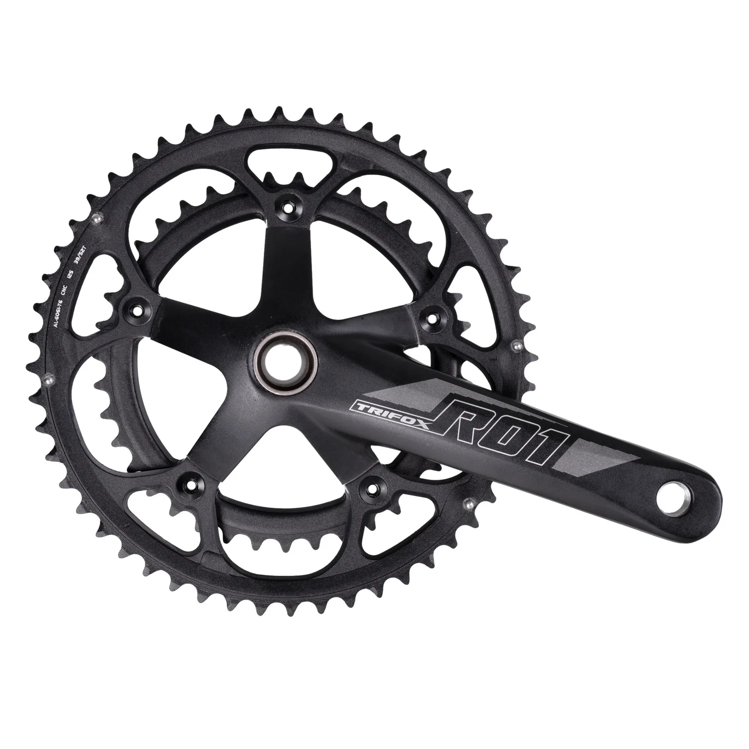 Ultralight Road Bike Crankset Double Chainwheel 52-39 Hollow Crank 170mm Bike Crankset 9-12S