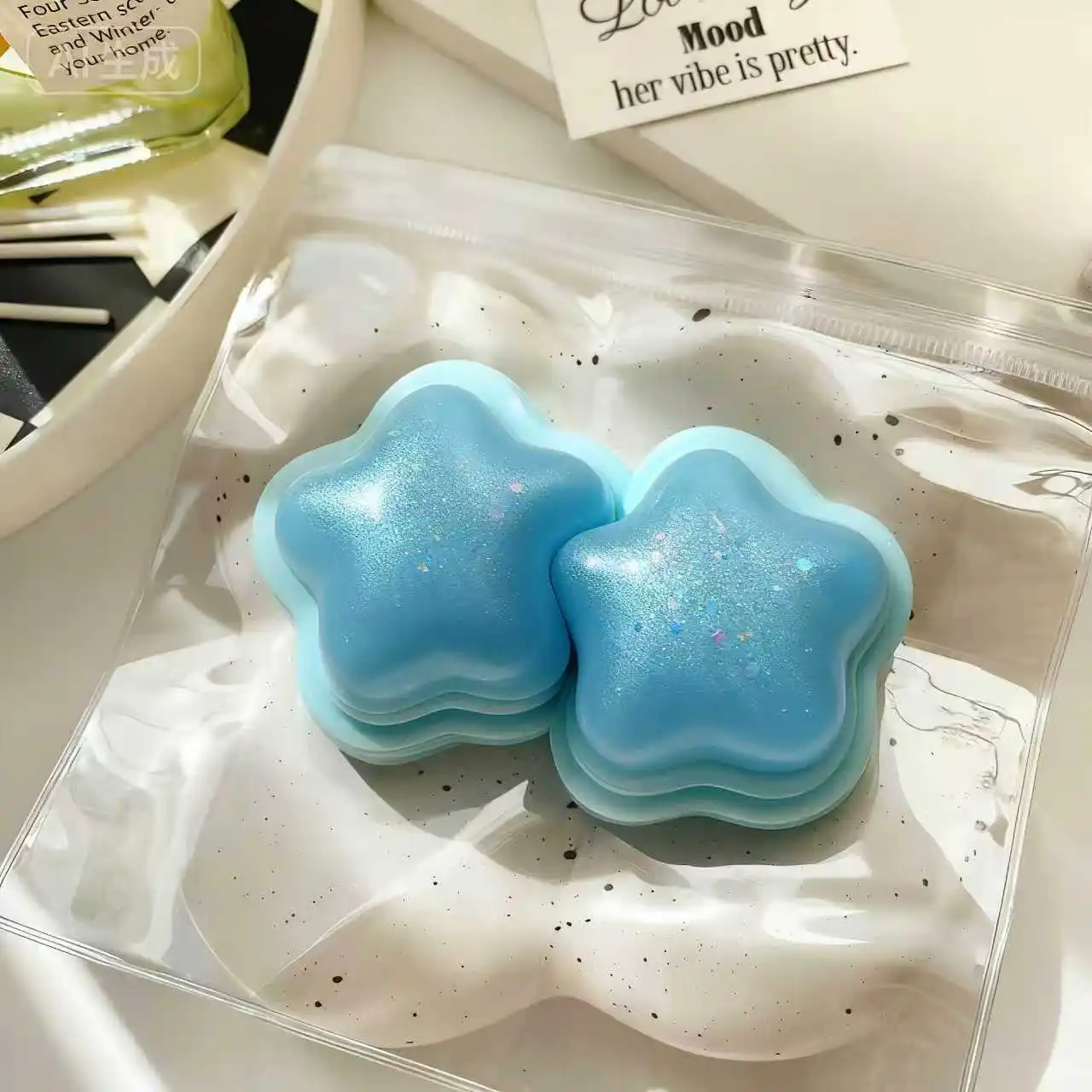 ZOCO Squeezing Blue Star Ultra Soft Pinch Toy Fun Stress Relieving Fingertip Top Soothing Anxiety Emotions (Ideal Holiday Gift)