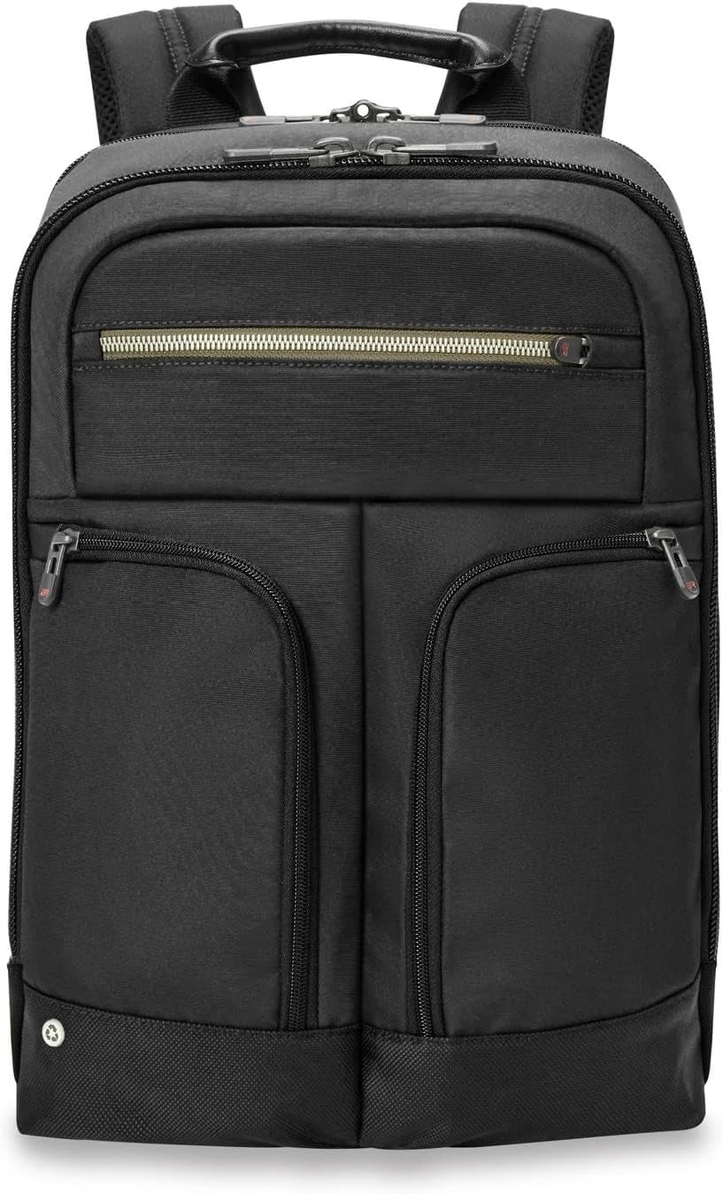 Black, Slim Expandable Backpack