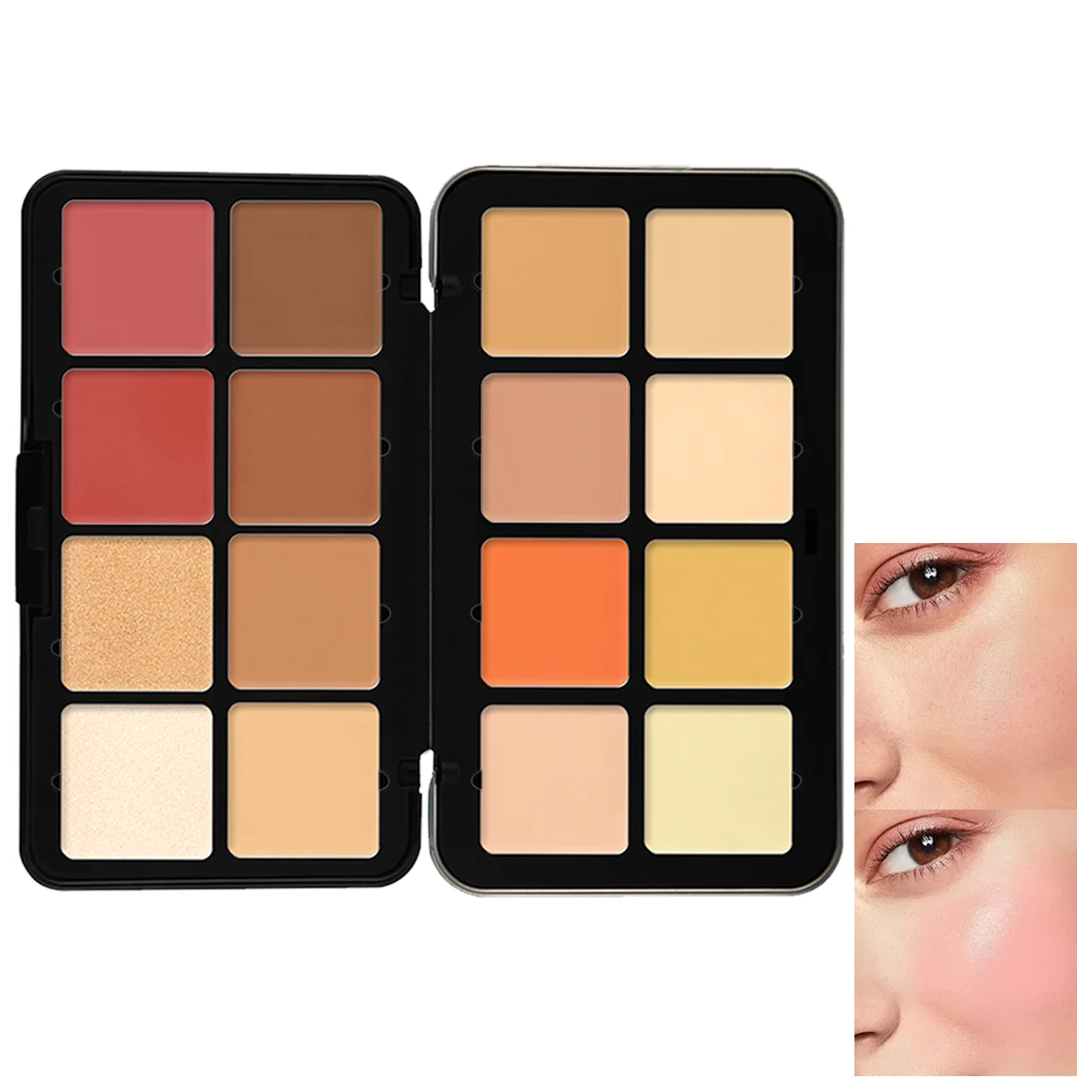 16-color iron box concealer, contouring blush, nude matte concealer blush makeup palette