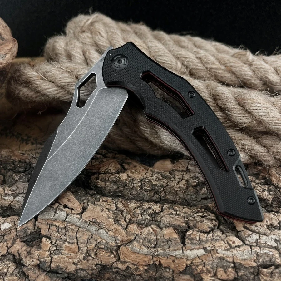 

FX FE034 Компактный складной нож 8Cr13Mov Blade G10 Ручка из нержавеющей стали Высокая твердость Портативный карманный нож для кемпинга для переноски.