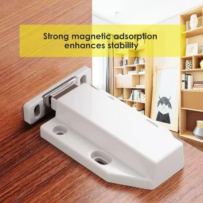 2pcs Push to Open Magnet - Cabinet Door Opener Tip On for Furniture - Heavy Duty - Includes Mounting Material