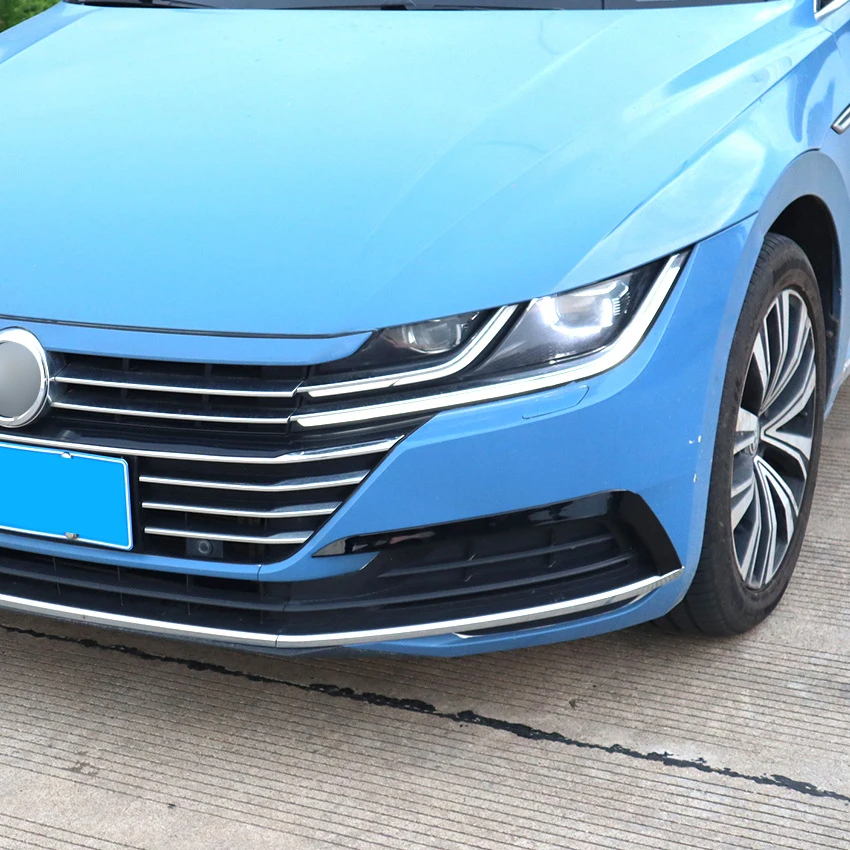 Car Front Bumper Splitter Side Spoiler Air Vent Wind Knife Body Kits For Volkswagen Arteon CC 2017 2018 2019 2020