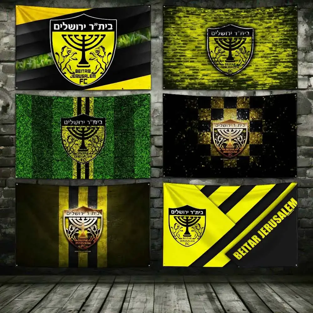 3x5 Ft Beitar Jerusalem FC Flag Polyester Digital Printing Banner for Garage Wall Art Out Door Decoration With Brass Grommets