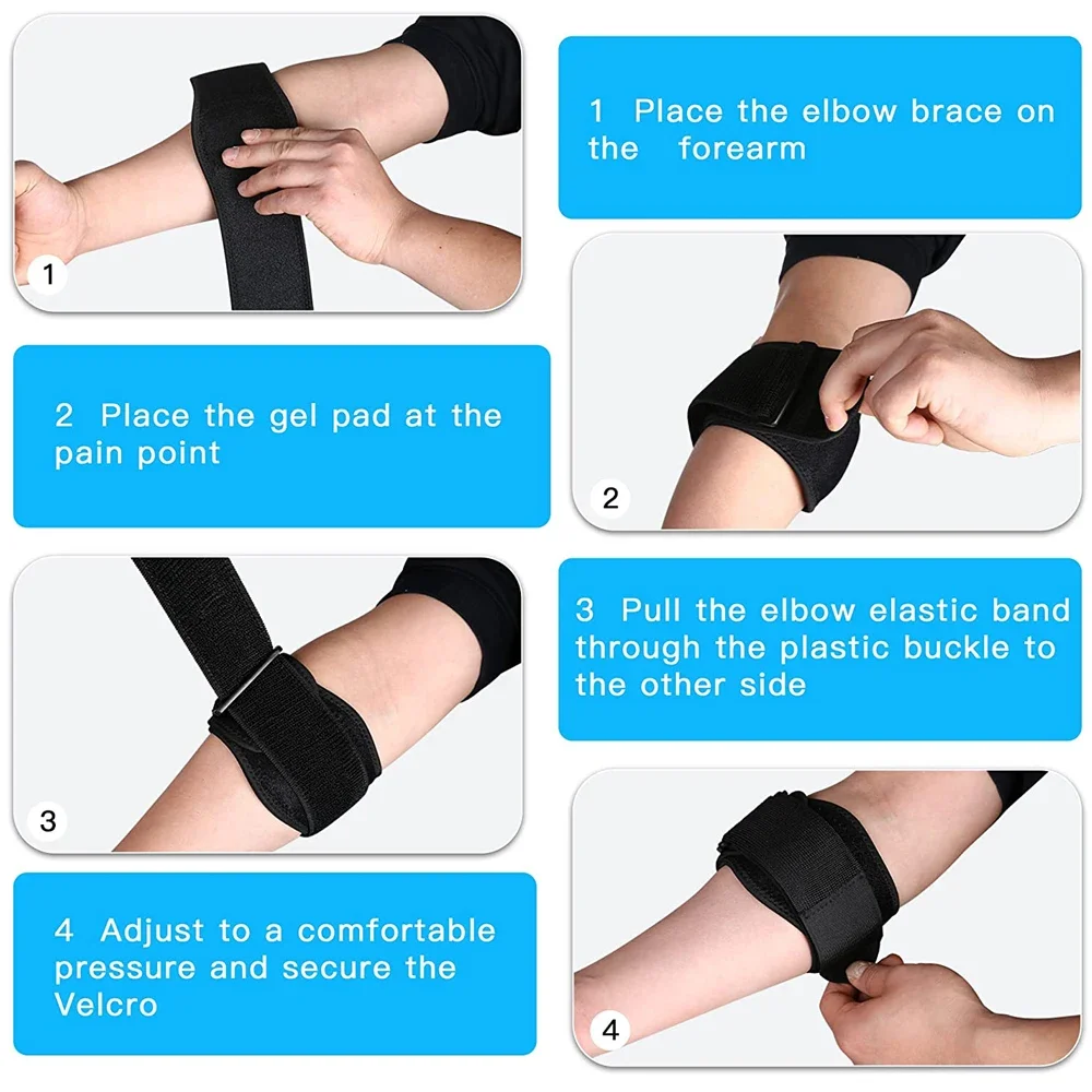 1Pcs Elbow Brace Support Strap for Men Women - Forearm Compression Sleeve,Tennis Elbow Brace for Elbow Pain Relief,Sports Injury