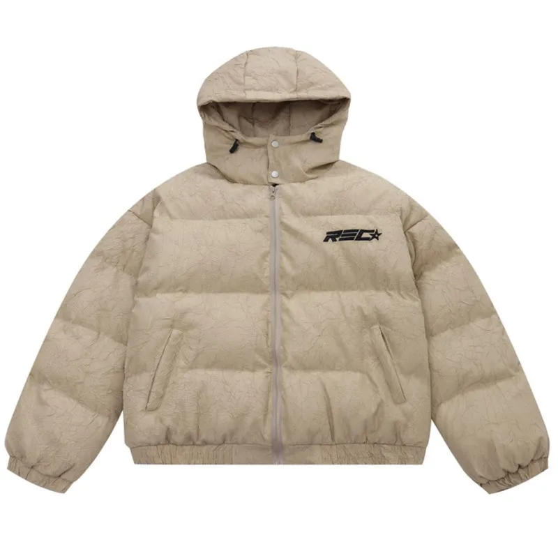 

2023 Jackets Coats Winter Jackets Parkas Streetwear Hip Hop Unisex Thick Warm Bubble Padded Coats Harajuku Cotton Hooded Tops