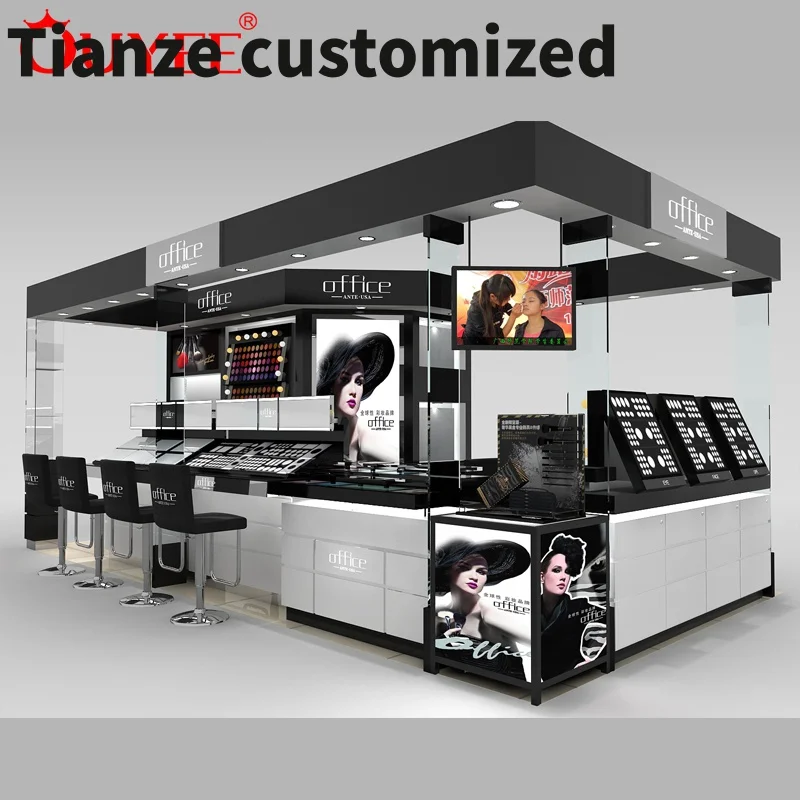 Customized-shopping mall shop furniture makeup product cosmetic display kiosk sale