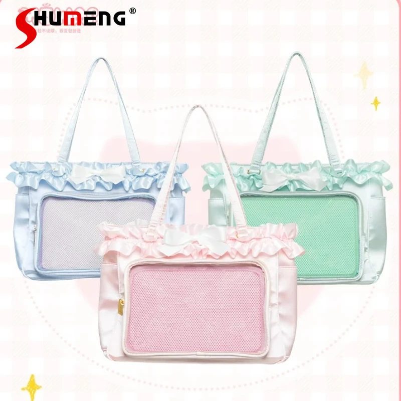

Original Japanese Kawaii Girl's Lolita Handbag Student Large Capacity Pain Bag Women's Casual Versatile Shoulder Crossbody Bag