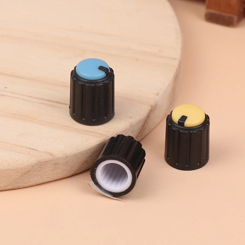 Dwukolorowe pokrętła sterujące 20 sztuk - nakładki na potencjometr 10x12mm z otworem na trzpień 6mm, uniwersalne do przełączników głośności i enkoderów obrotowych