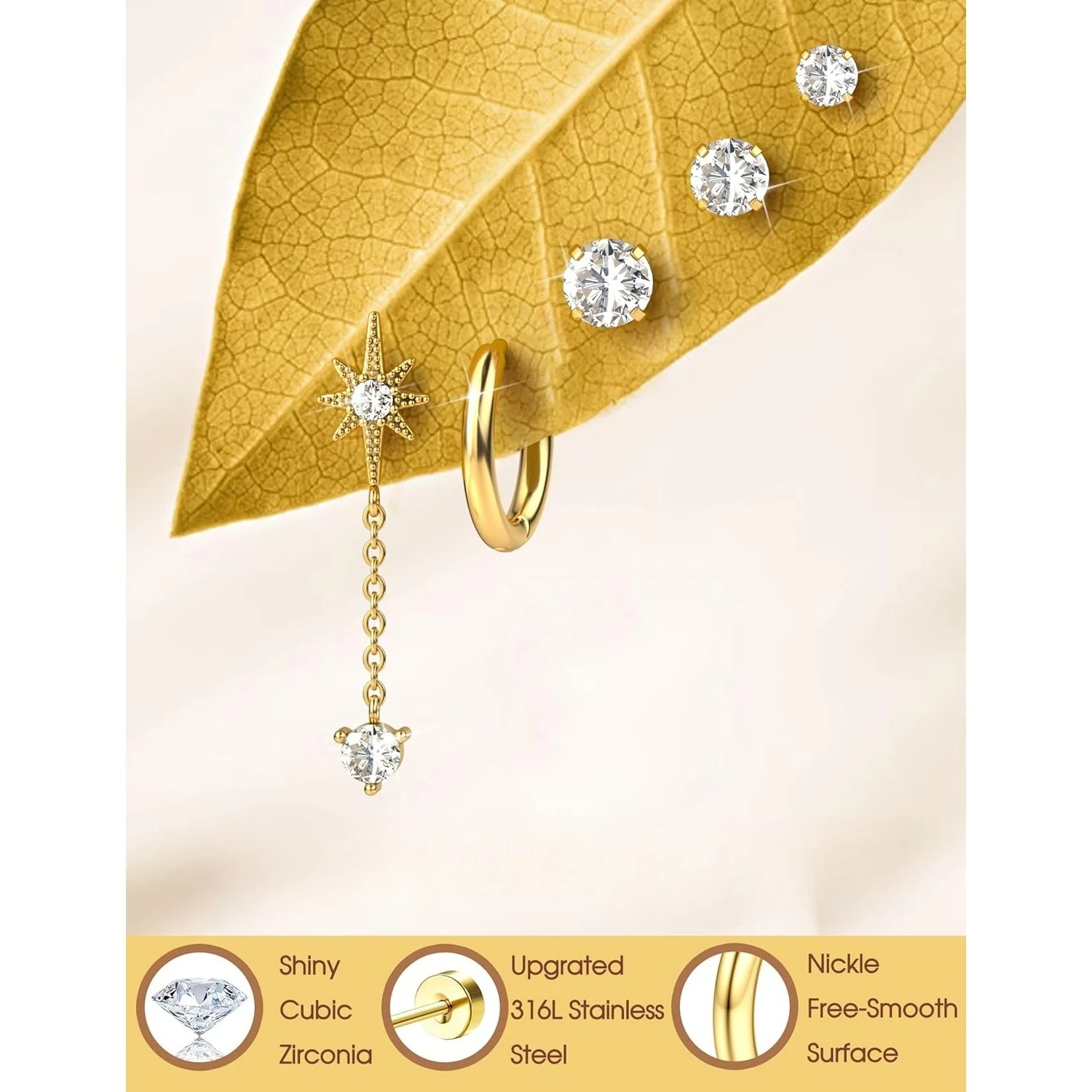 G23 titanio abeja tabique nariz anillo Piercing joyería del cuerpo 16G G23 titanio abeja tabique nariz anillo Piercing joyería del cuerpo 16G
