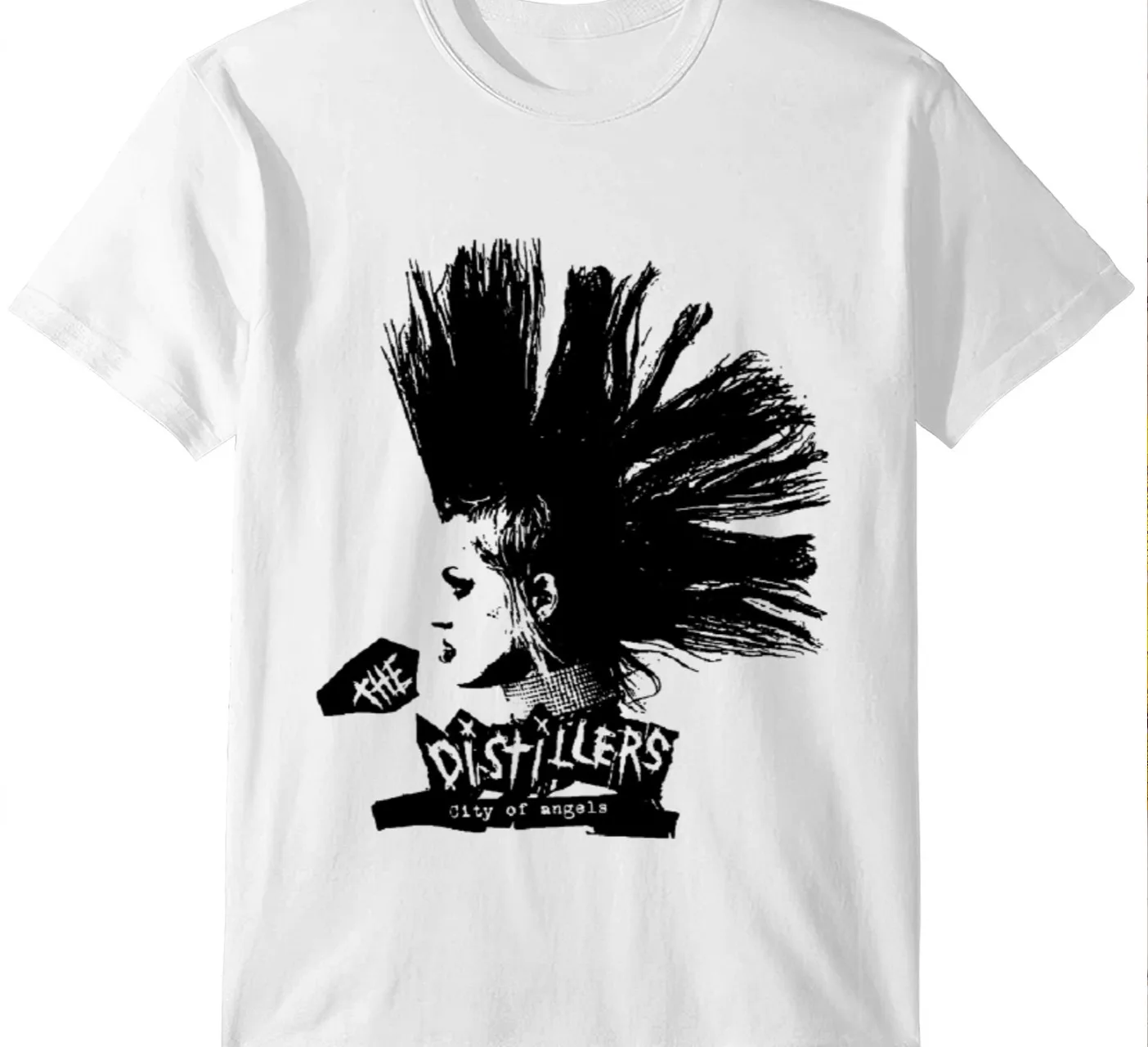 HOT The Distillers rock band city of angels white T Shirt All sizes TA5665