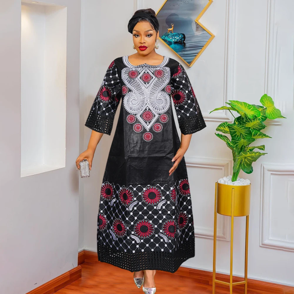 

African Dresses for Women Traditional Africa Clothing Dashiki Ankara Outfits Gown Abayas Robe Muslim Kaftan Maxi Long Dress 2024