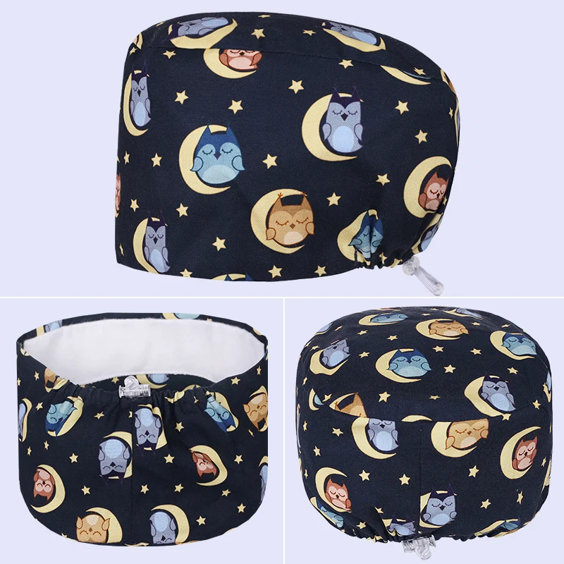 Premium Medical Scrub Cap Cotton Moisture Wicking Dentist Hats Breathable Pet Shop Nursing Hats Top-Quality Surgical Hat  K990