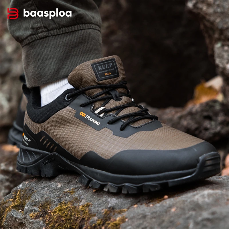 Baasploa-zapatos antideslizantes resistentes al desgaste para hombre, zapatillas de senderismo impermeables a la moda, zapatos de viaje al aire libre, cómodos, nuevos