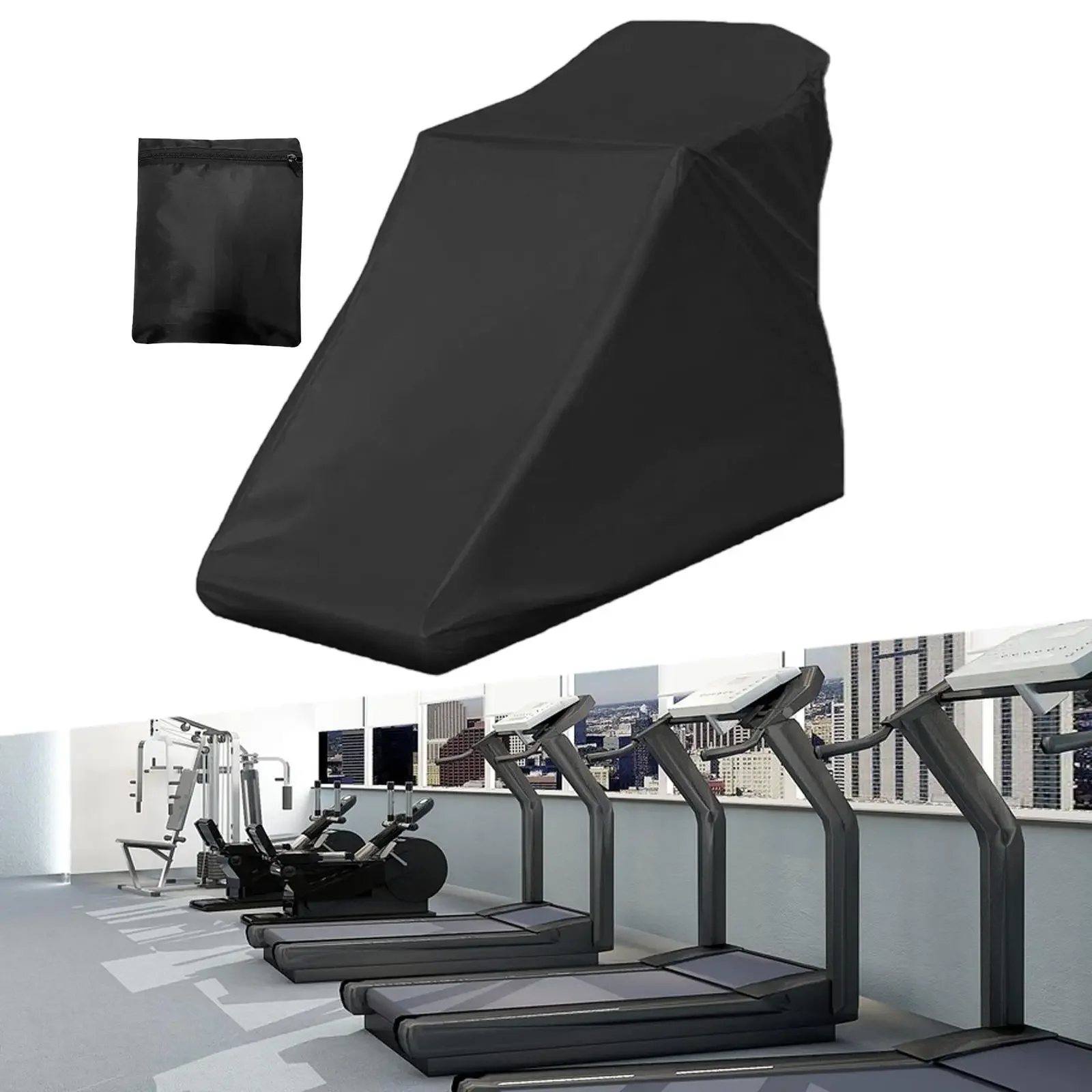 

Running Machine Cover Indoors Sun Protection with Drawstring Treadmill Cover