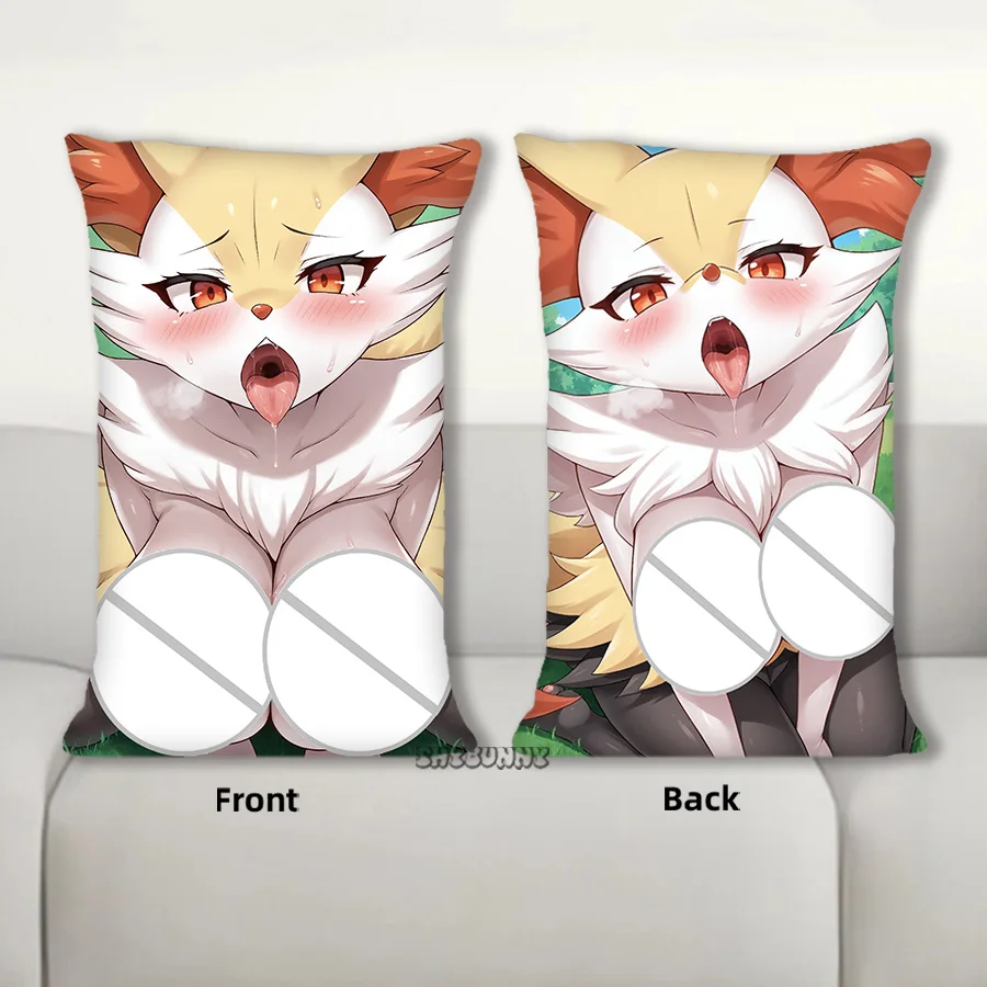 Dakimakura أنيمي Firefox Braix غطاء وسادة للجسم وسادة أريكة مزدوجة الجانب طباعة رمي كيس وسادة 40X60cm
