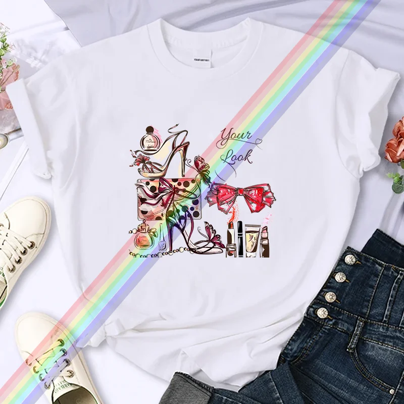High Quality Women's Cotton T Shirt Letter Printed Daily Blouse Tops Summer Classic Style Short Sleeve Female Harajuku Y2K Tee