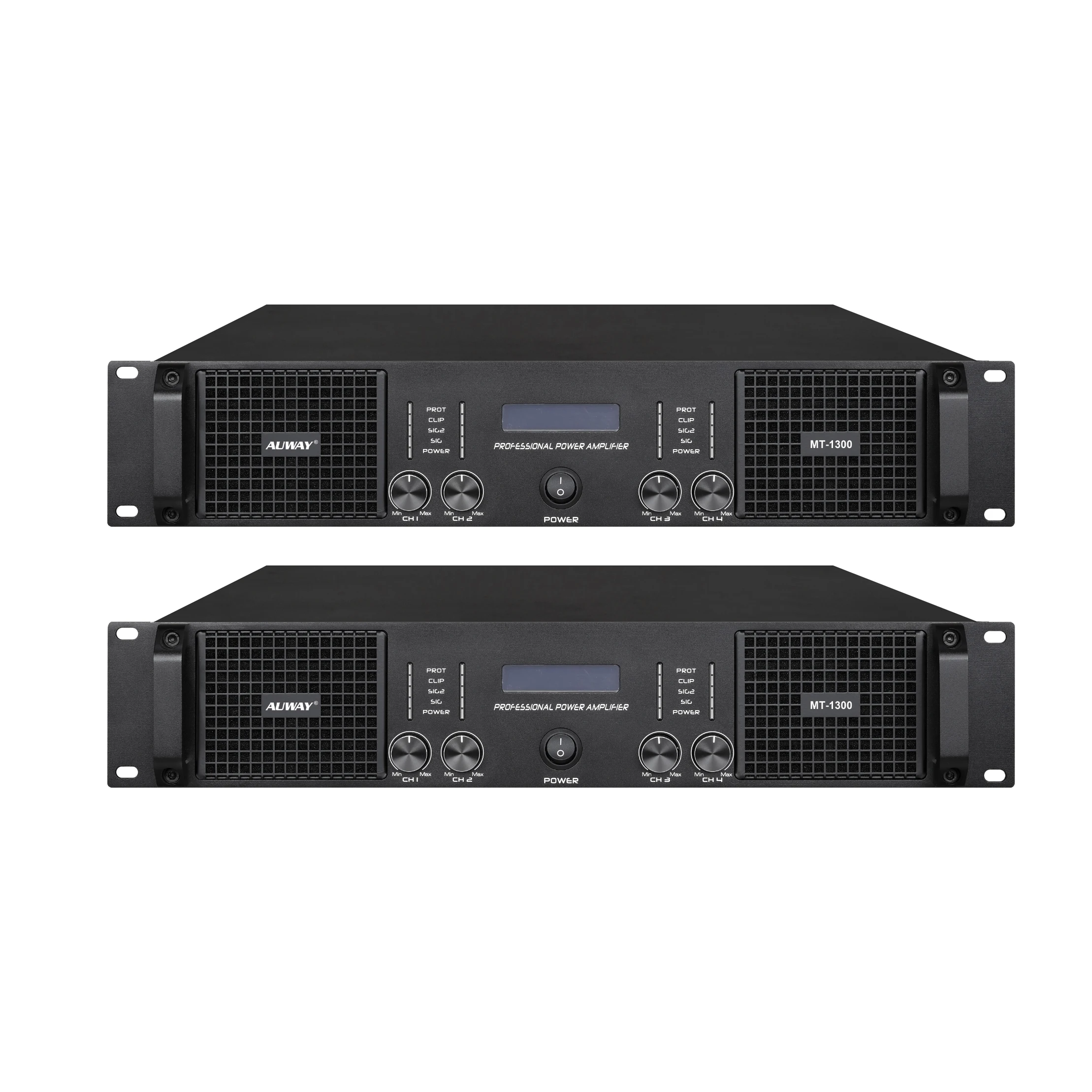 

2025 New Design 2U 4 Channel Big Power Amplifier MT1300 1200w Copper Transformer Power Amplifier For KTV Outdoor Event
