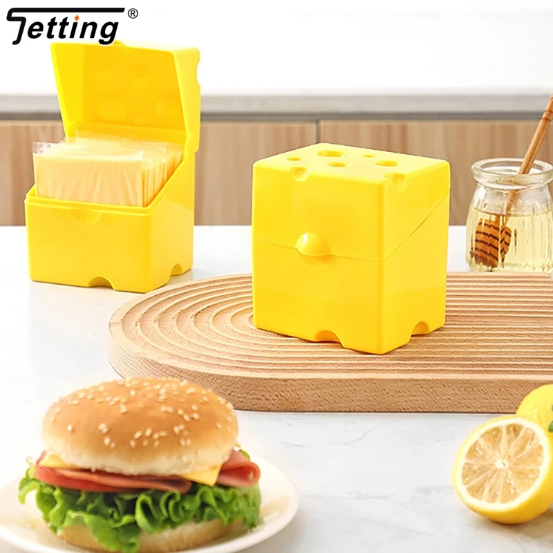 Cheese Storage Container Plastic Butter Cheese Refrigerator Fresh-keeping Organizer Box Slice Cheese Box Kitchen Gadgets