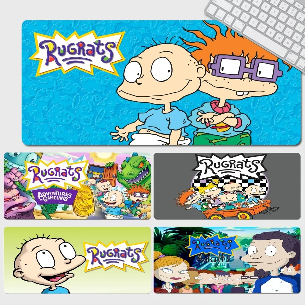 Cartoon Funny R-Rugrats Custom Skin Unique Desktop Pad Game Mousepad Size for Game Keyboard Pad for Gamer