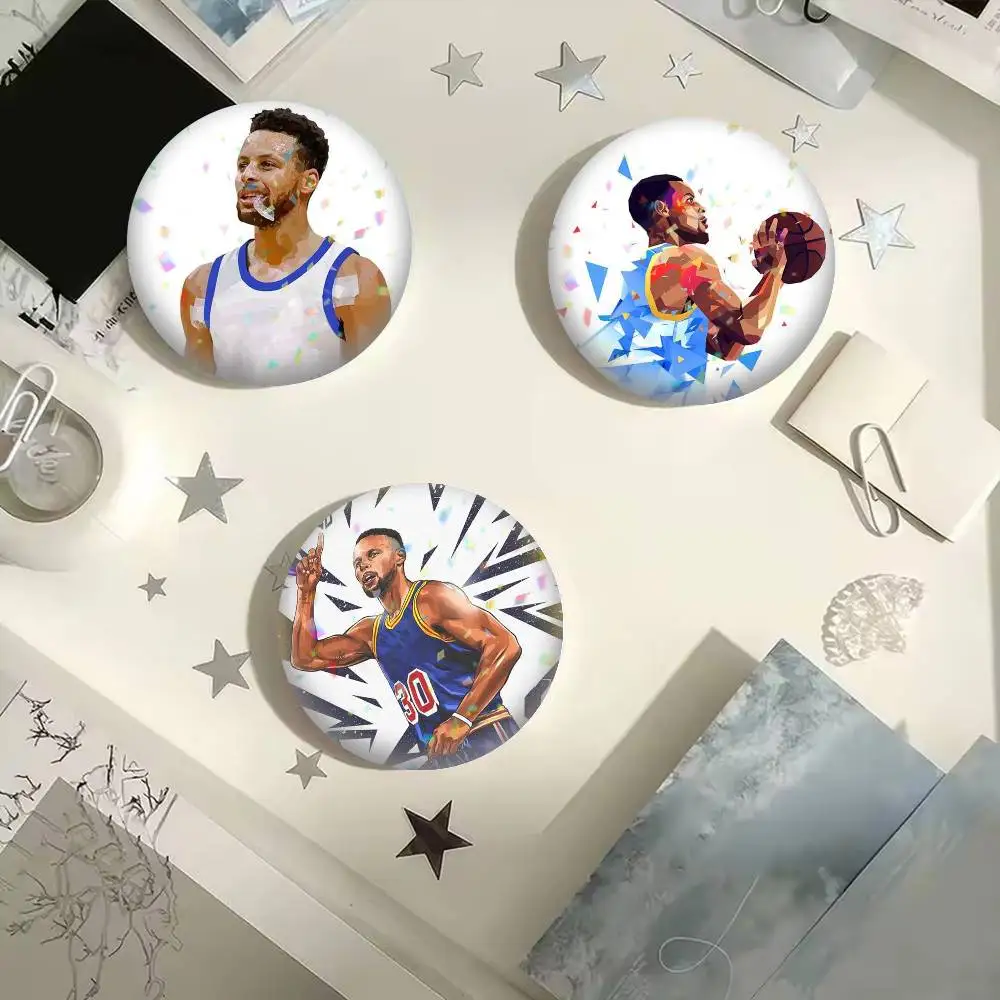 Retro S-Stephen Curry  25mm 32mm 44mm 58mm 75mm Brooches Badges Pins for Accessories Gift