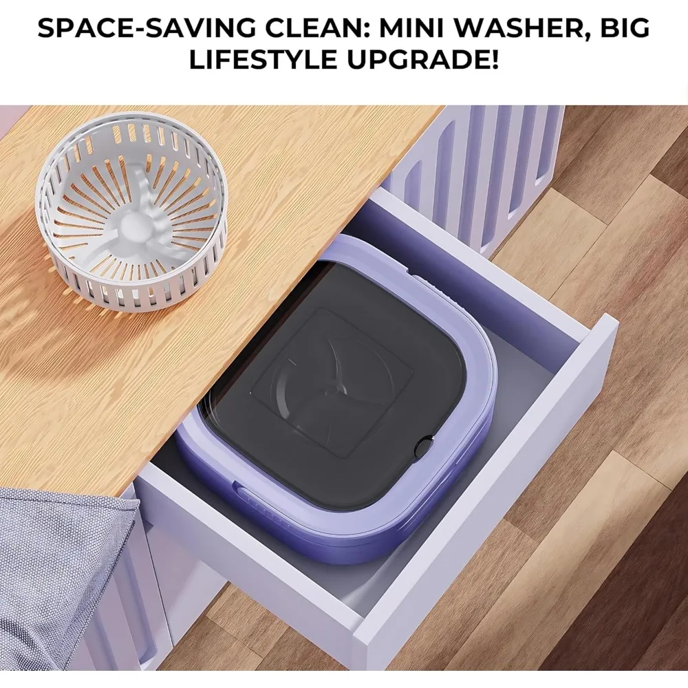 Portable Washing Machine, 11L Foldable Mini Washer, 3 Modess Upgraded Design, Baby Washing Machine for Traveling, Gift, RV