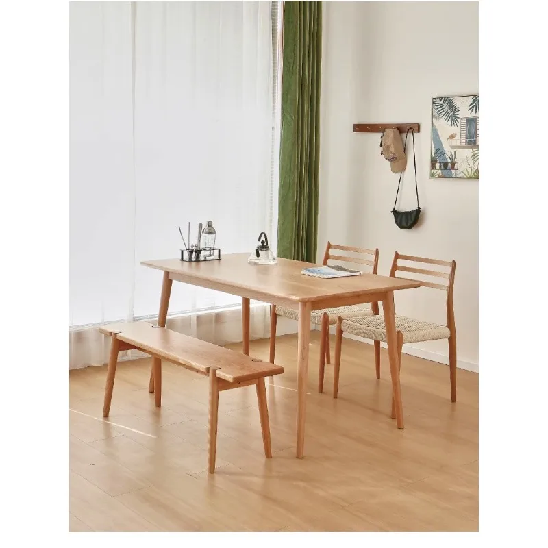 Picture 7: Minimalist solid wood bench, household dining stool, dining stool