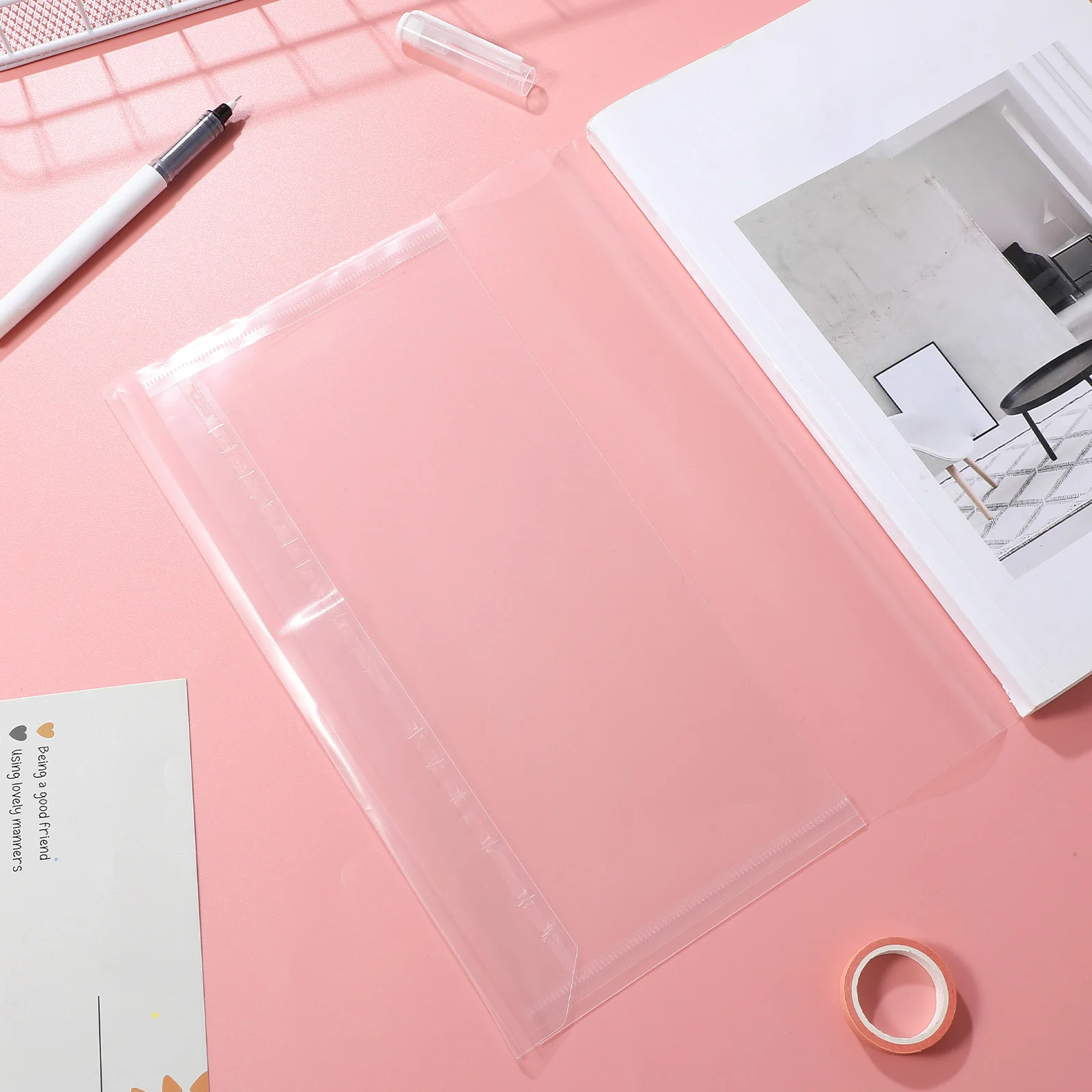 10Pcs Transparent Waterproof Book Covers Clear Book Sleeves Reusable Protective Cover for Textbooks Notebooks Magazines