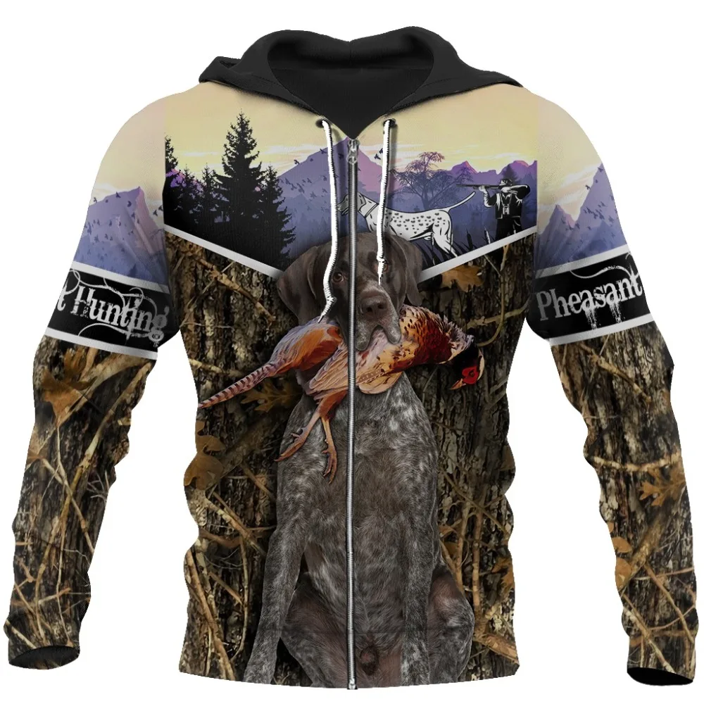 Pheasant Hunting 3D All Over Printed Men Hoodies Sweatshirt Unisex Streetwear Zip Pullover Casual Jacket Tracksuits