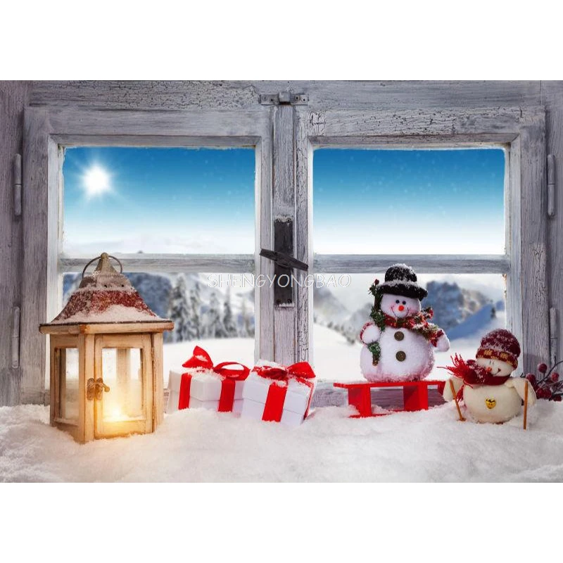 ZHISUXI Vinyl Custom Christmas day Photography Backdrops Prop Christmas gift Windows theme Photo Studio Background 20924XTW-05 image 2