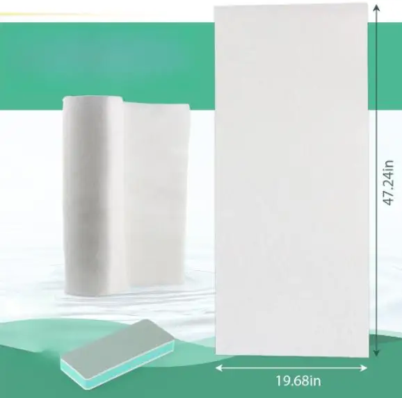 Aquarium Filter Pad 50x120cm with Polyester Fiber Media and Polishing Brush for Fish Tank Filtration and Polishing