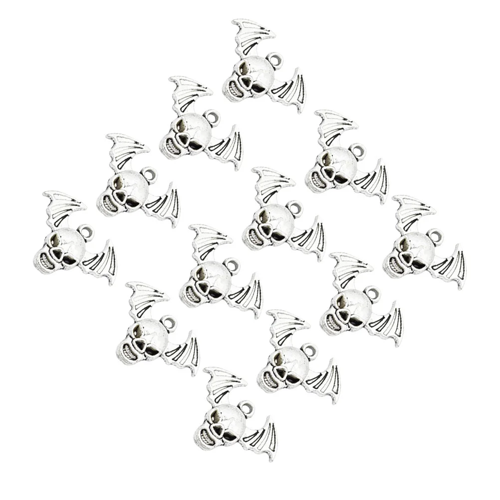 

Bat Skull Pendant Keychain Necklace Charm Halloween Bracelet Hangings Alloy Jewelry