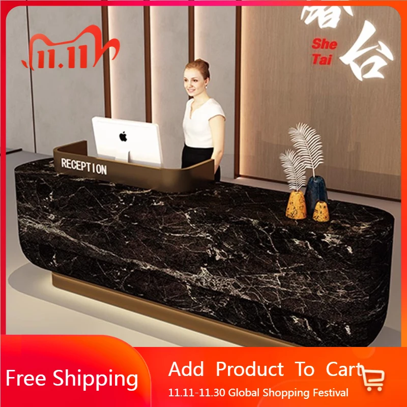 Aesthetic Modern Reception Desks Beauty Luxury Salon Unique Hotel Desks Display European Best Scrivania Commercial Furniture
