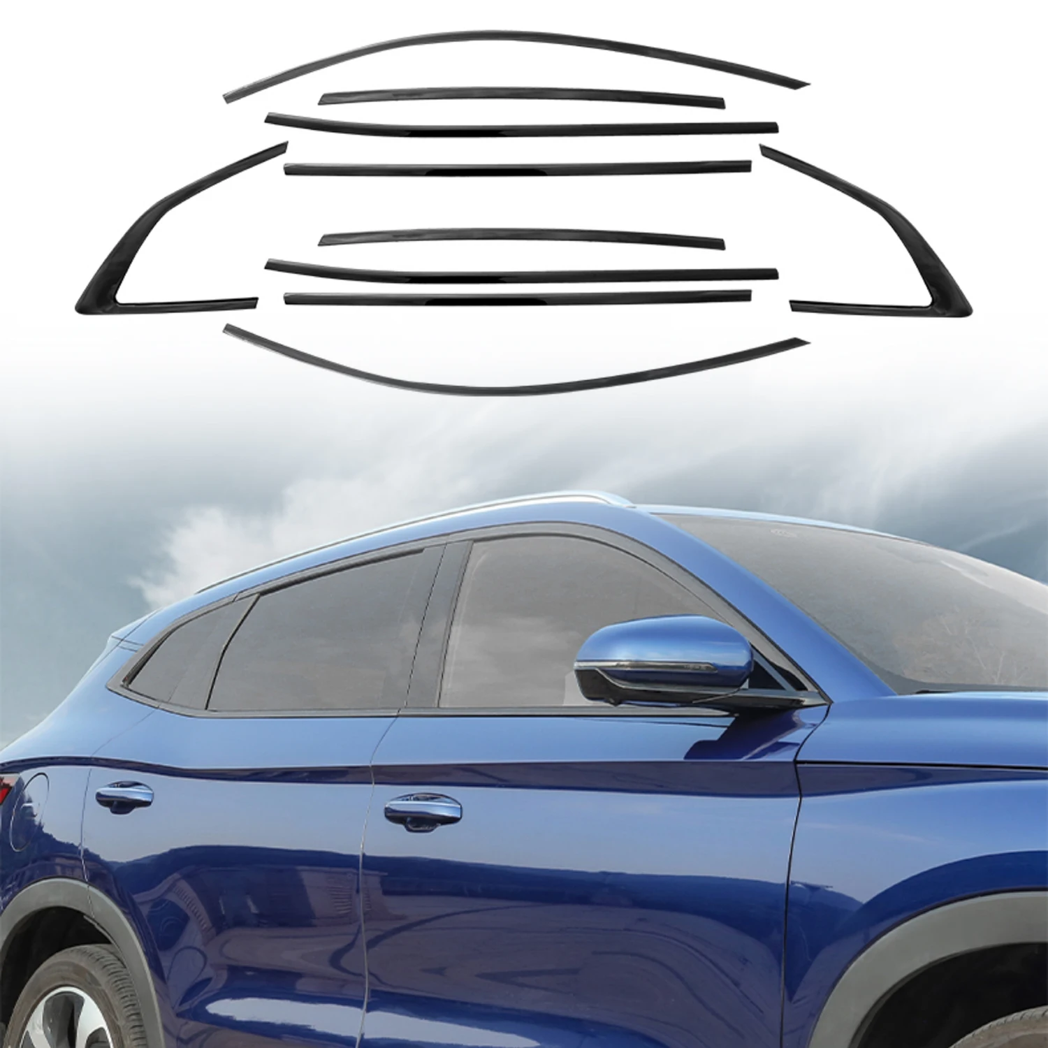 

Для BYD Song PLUS DM-i EV/Seal U/Sealion 6, 2023-2025, отделка декоративной рамки из нержавеющей стали с полным окном