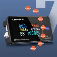 LCD Digital Panel Wattmeter Energy Power Meter Voltage Voltmeter Current Ammeter Frequency Indicator AC 50-300V