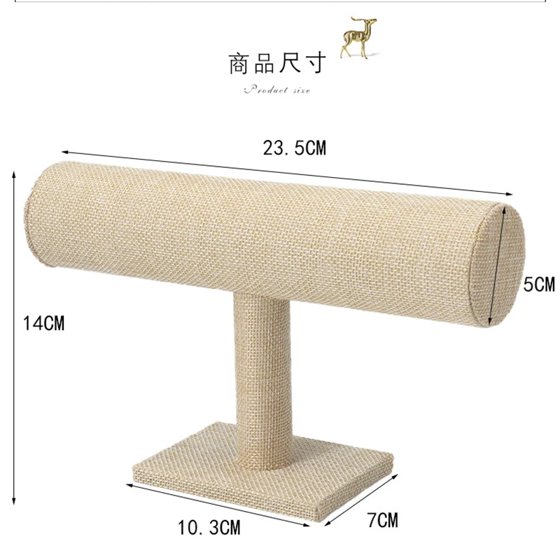 Бархатная Подставка для ювелирных изделий и браслетов, Т-образный держатель, органайзер для часов, демонстрационная подставка, витрина для ободка