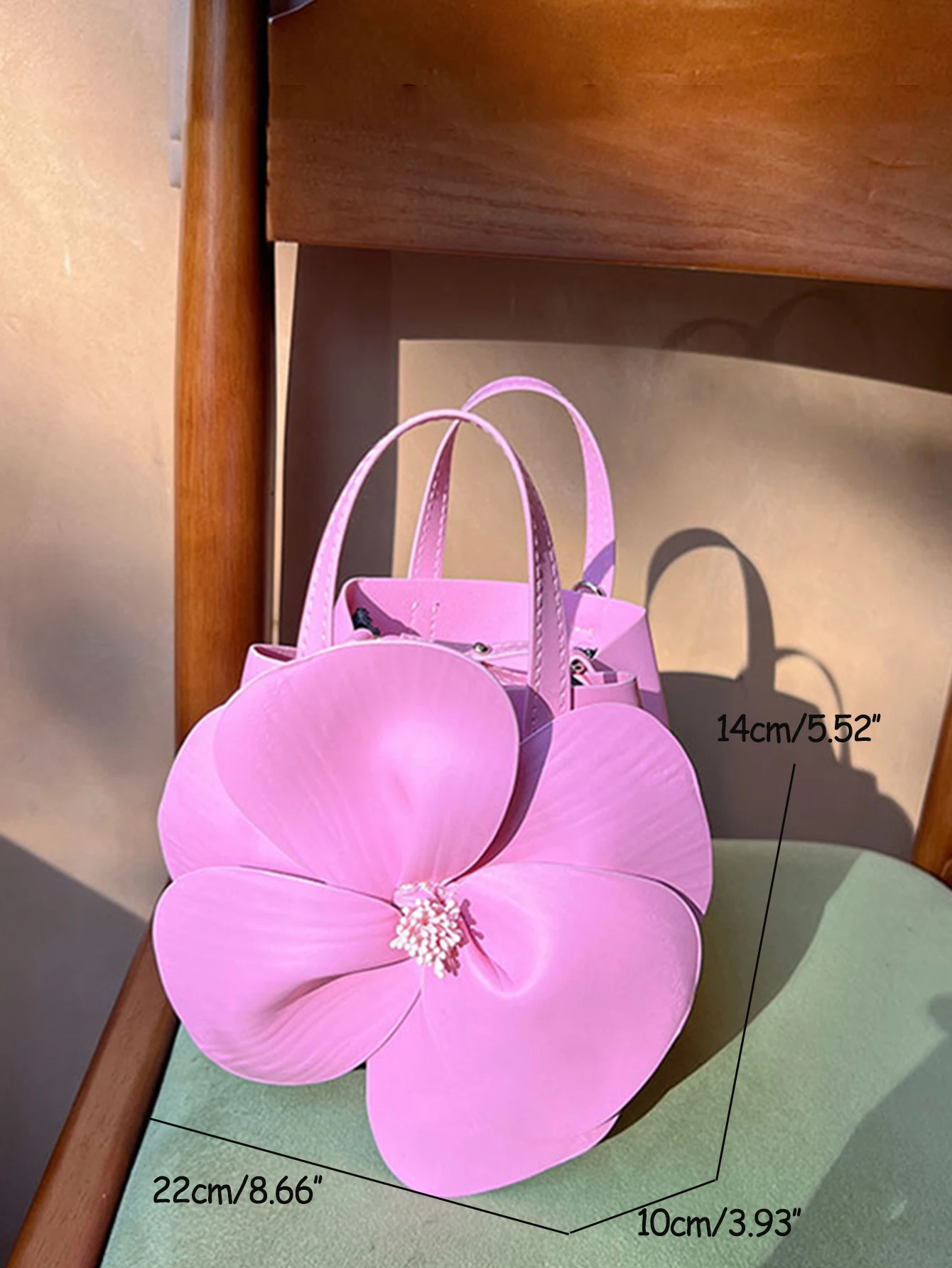 Imagem -06 - Jiomay-bolsa Flor Tridimensional para Senhoras Bolsa de Balde Bolsa de Jantar Cesta de Pétala Carteira