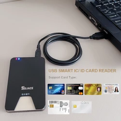 USB Smart Card Reader For Bank Card IC/ID EMV card Reader for Windows 8 10 USB-CCID ISO 7816 Electronic Dni Reader Spain Id Card