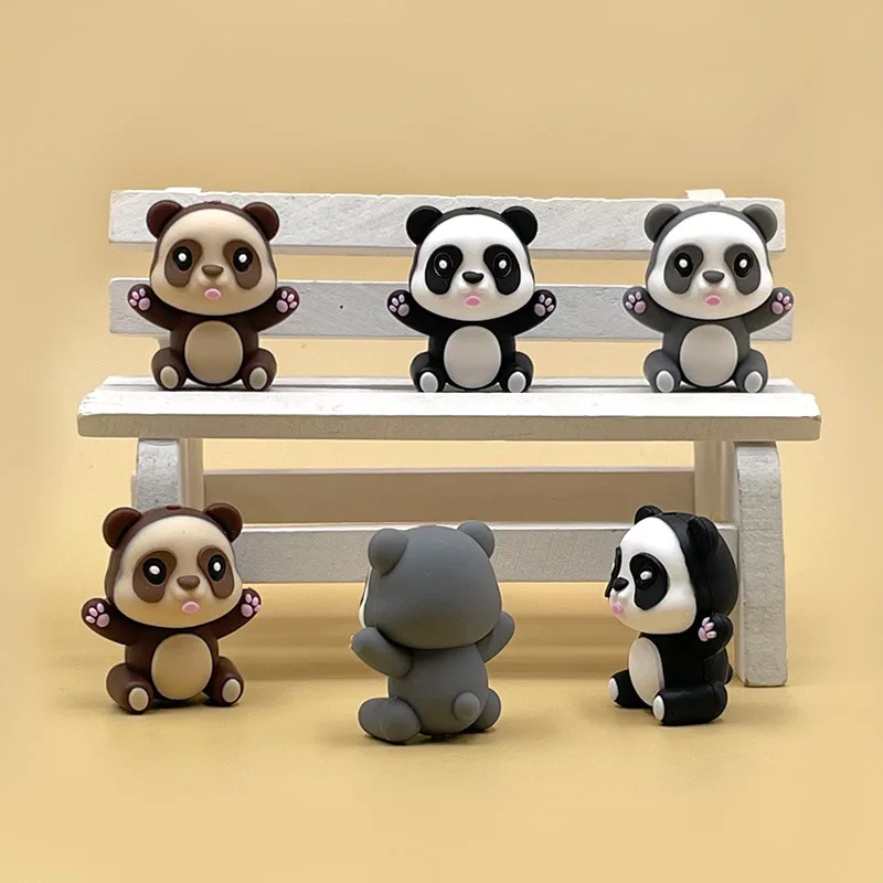 20pcs 3D Panda Silicone Beads Food Grade Teether beads For Jewelry Making DIY Pacifier Chain Necklace Jewelry Accessories