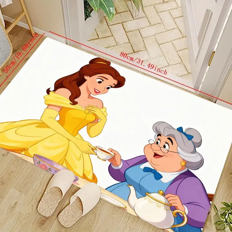 

1 шт. Волшебный коврик Disney Princess Belle & Mrs Potts для чаепития, коврик с мультяшной тематикой «Красавица и чудовище», мягкий нескользящий коврик