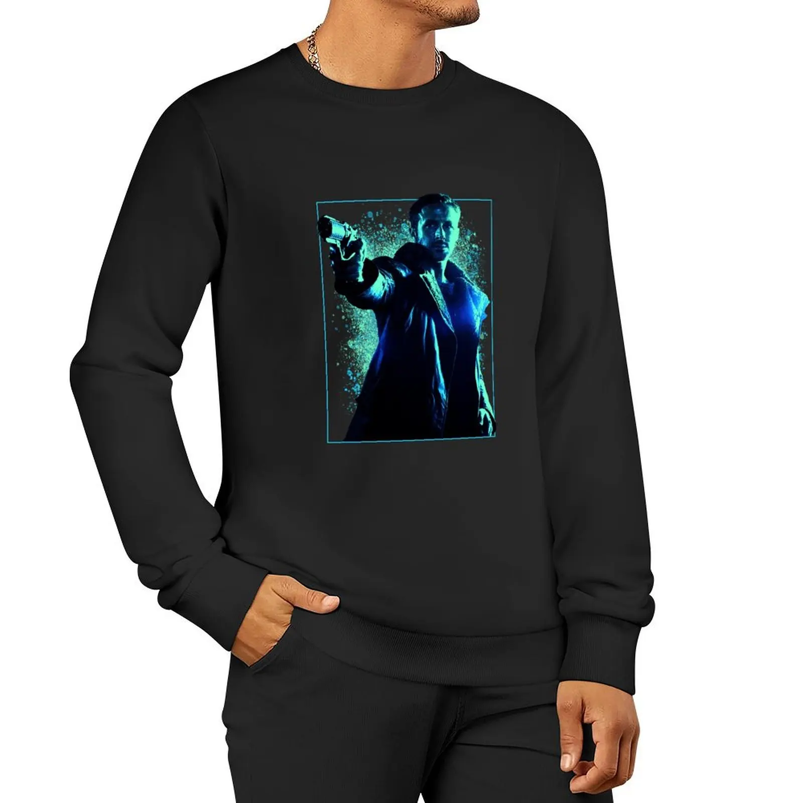 

Officer K Duotone Pullover Hoodie mens clothing korean clothes sweatshirt for men