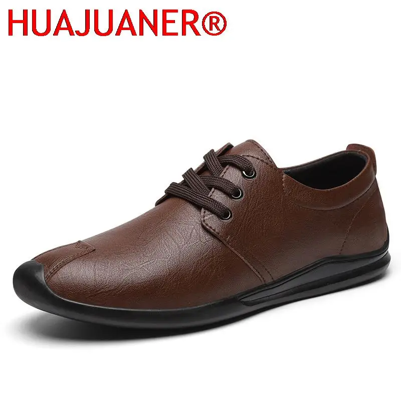 

New Men Dress Shoes Fashion Male Split Leather Classic Oxfords Man Flats Business Office Mens Shoes Vintage Lace-up Oxford Shoes