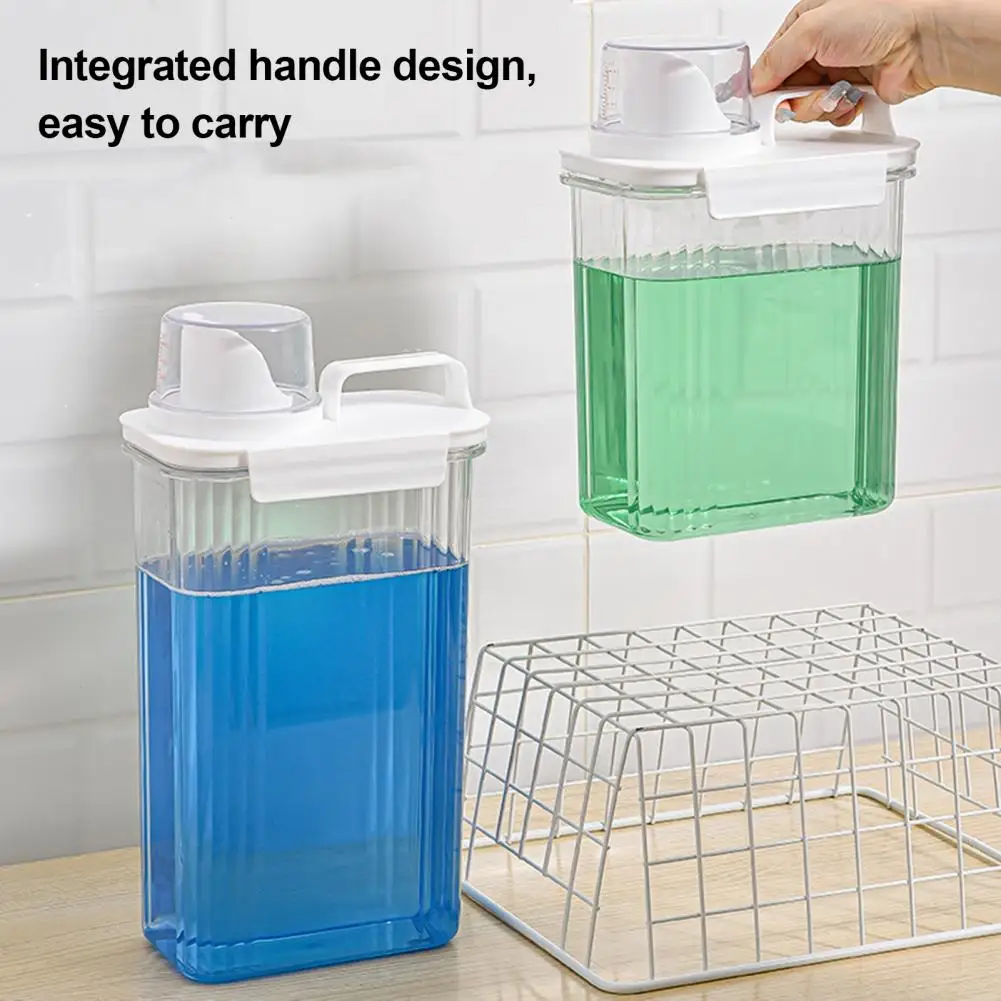 Leak-proof Dispenser Bottle Laundry Detergent Dispenser Bottle Set for Easy Pouring Organization Plastic Liquid Soap Holder