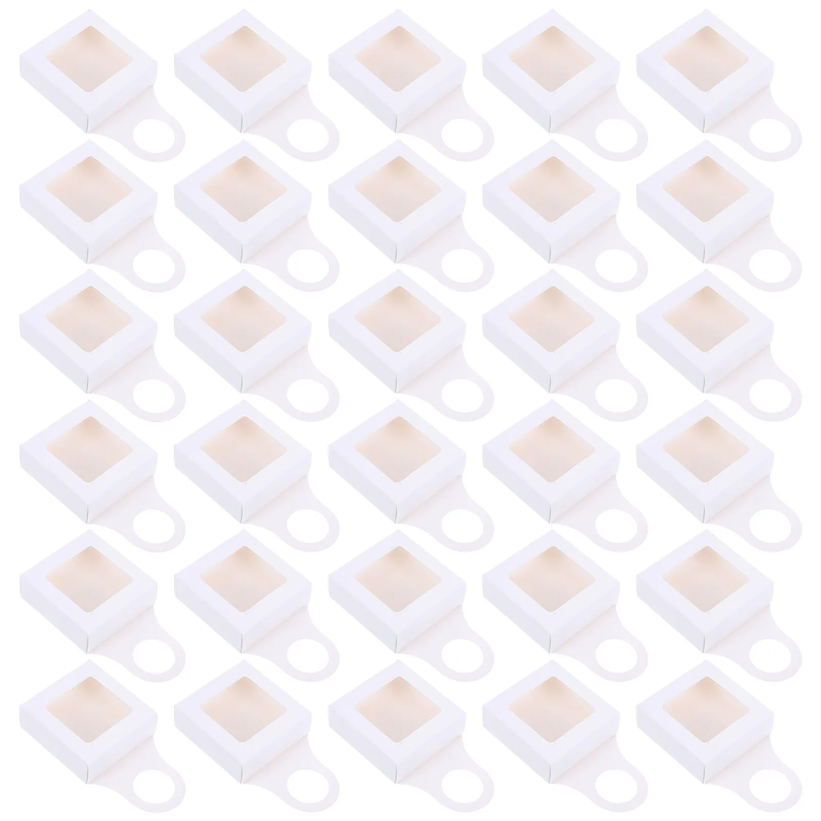

30pcs Foldable Paper Boxes for Bottle Storage Window Display Cookie Holder Household Household Supply