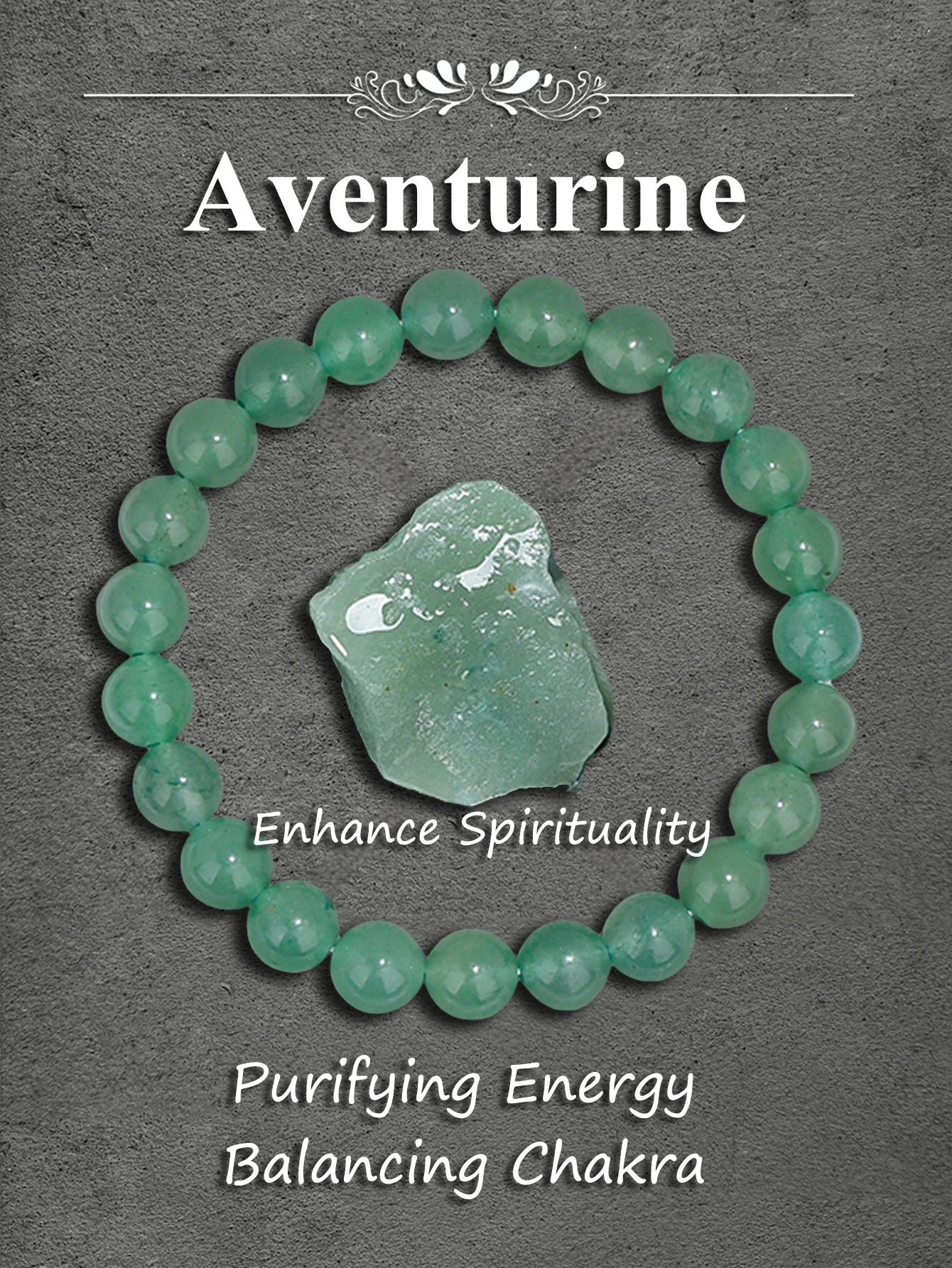 Natural Green Aventurine Healing Stone Bracelet for Good Luck Wealth Prosperity & Emotional Balance Chakra Energy Jewelry Gift