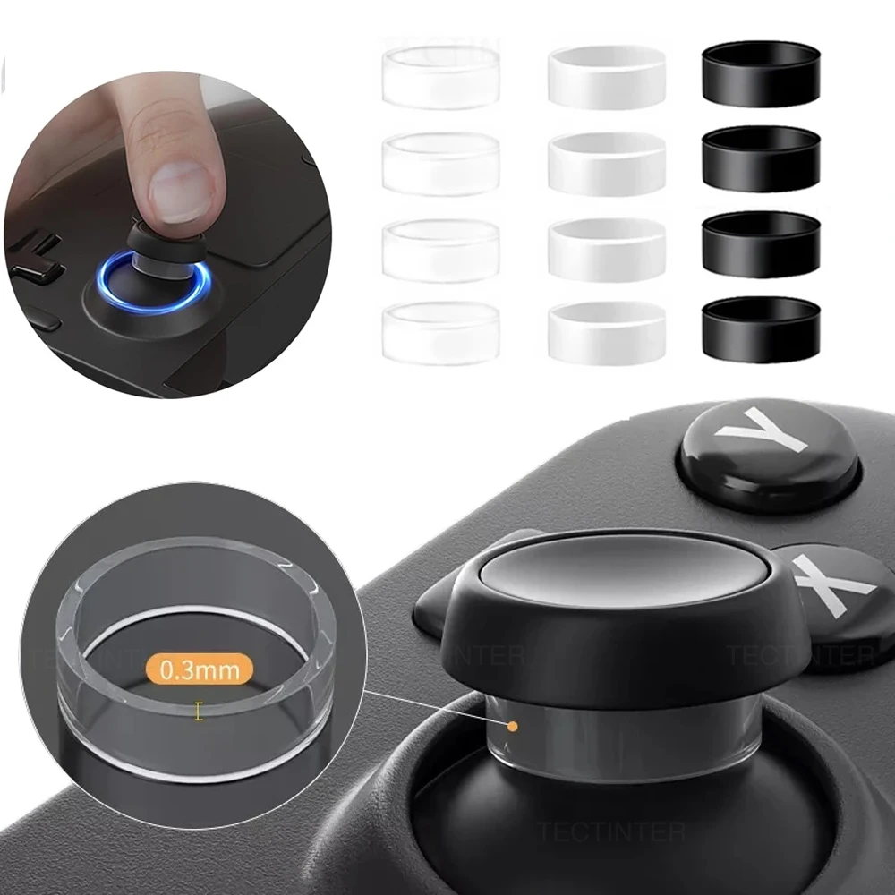 4pcs/8pcs Elastic Protective Joystick Rubber Ring for PS5/ PS4/ Steam Deck Rocker Silicone RingCover for Rog Ally Game Console