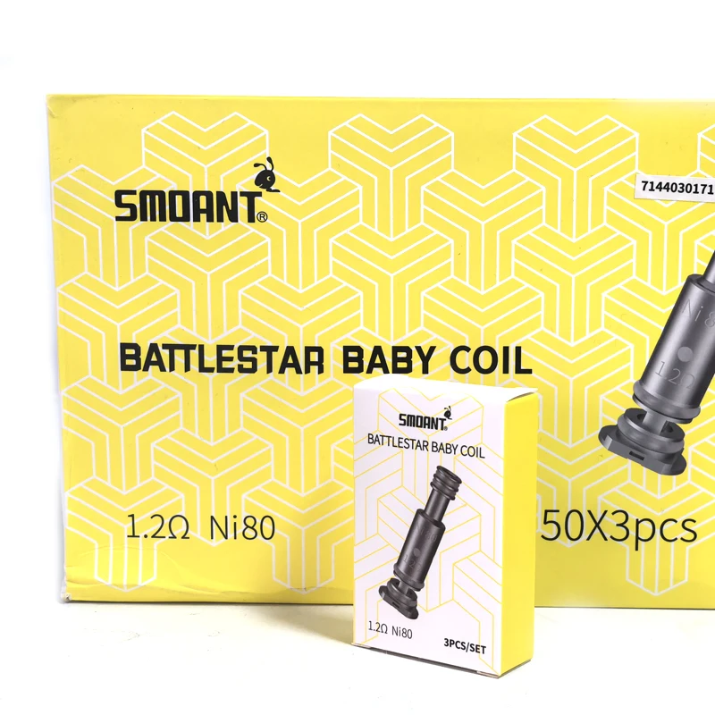30 قطعة/10 حزمة الأصلي Smoant Charon الطفل البخاخة لفائف 0.6ohm شبكة 1.2ohm Ni-80 الأساسية لشارون الطفل قرنة Veer Battlestar الطفل #1