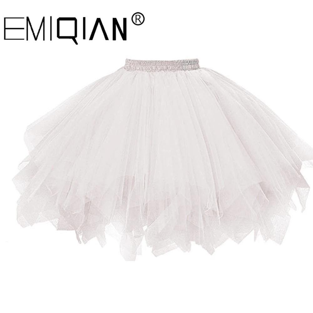 Short Petticoat Tulle Skirts Womens Elastic Stretchy Layers Summer Adult Tutu Skirt Underskirt